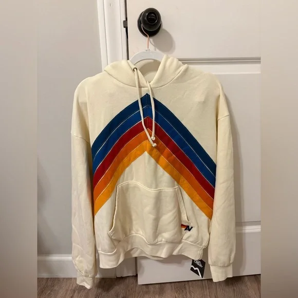 Aviator Nation Cream Hoodie brand new with tags